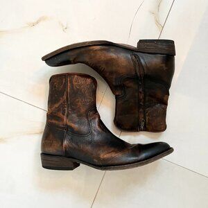 Frye western zip cowboy boots